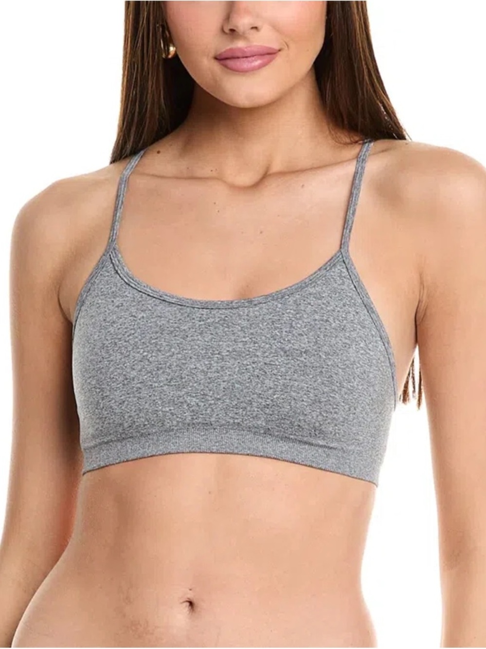 Splits59 Grey Seamless Bralette with Thin Straps - Women's Intimates